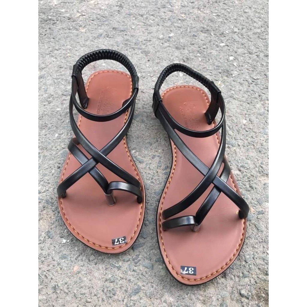 sandal quai mảnh chất da xịn