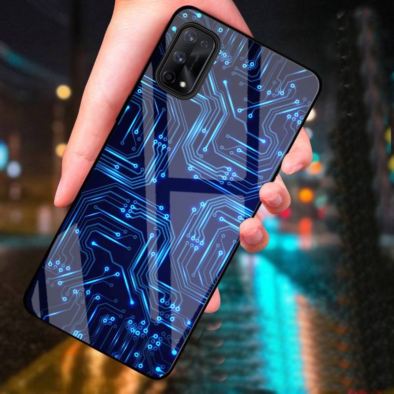 Ốp Lưng OPPO REALME Q2/ V5 Mặt Kính Cường Lực Cao Cấp Thiết Kế Riêng