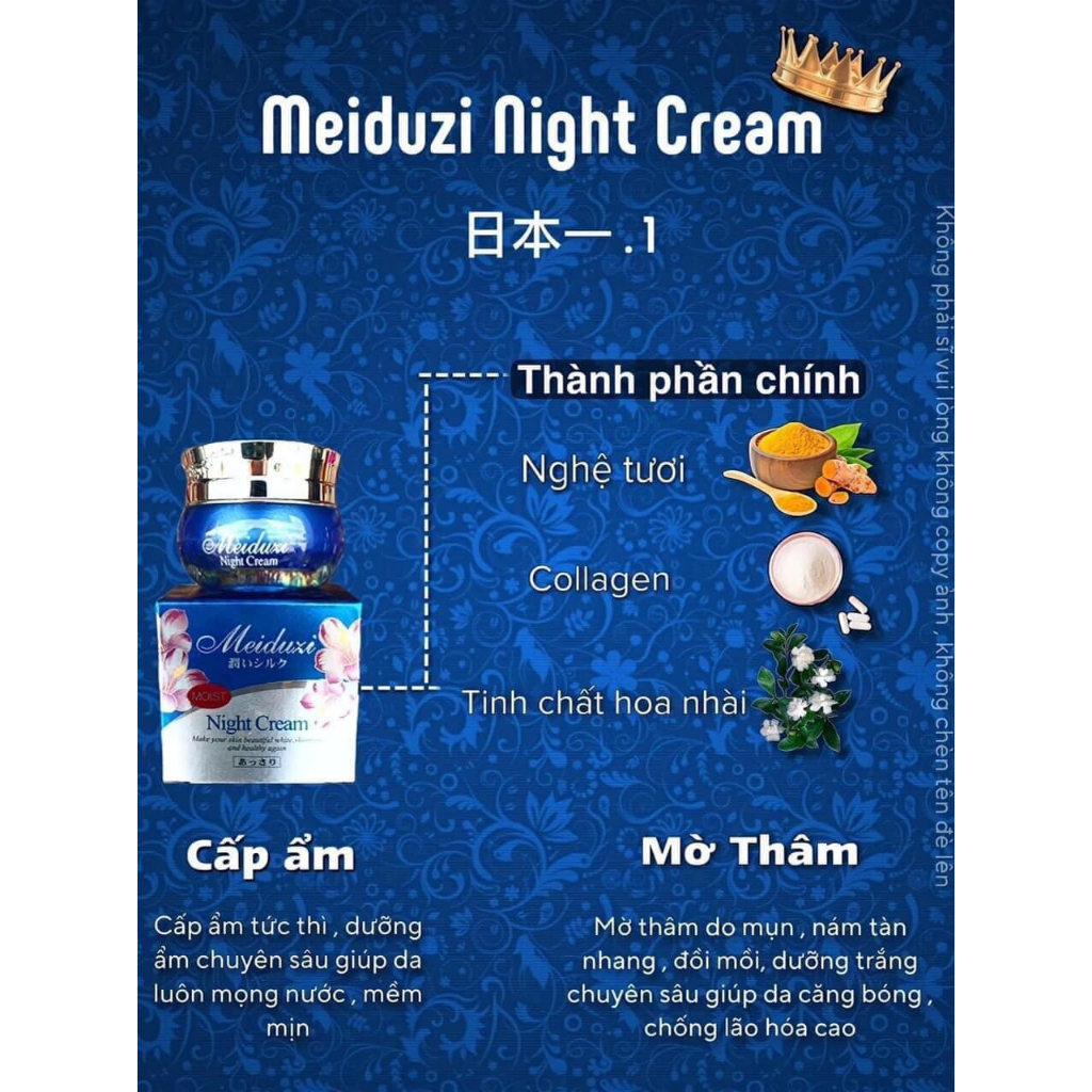 Kem meiduzi Nhật Bản dưỡng trắng da, xóa nám, tàn nhang, ngừa mụn chính hãng ngày đêm