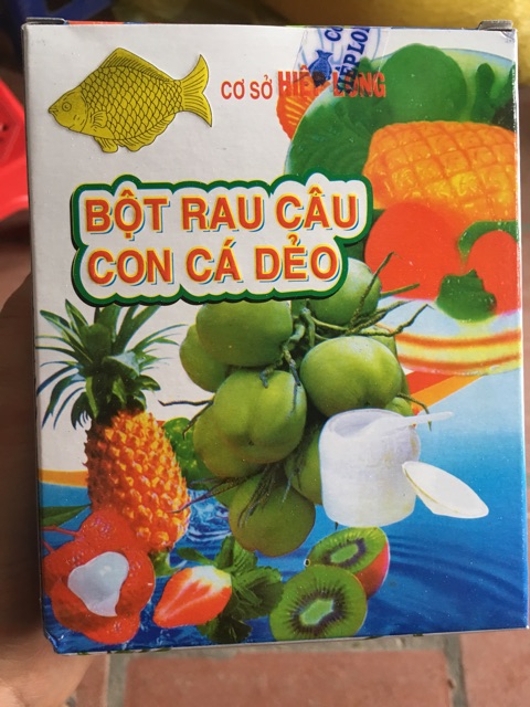 2 gói bột rau câu con cá dẻo 12g