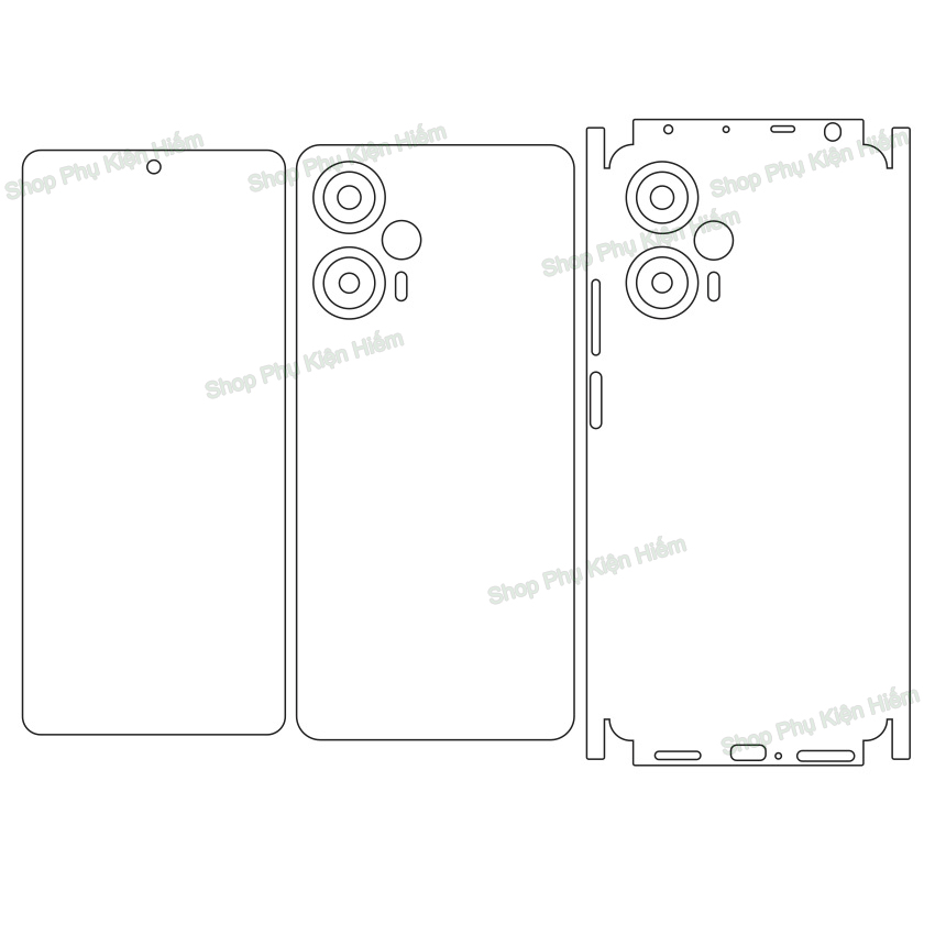 Dán ppf full viền redmi note 12 turbo - poco f5 5g – tặng dán camera