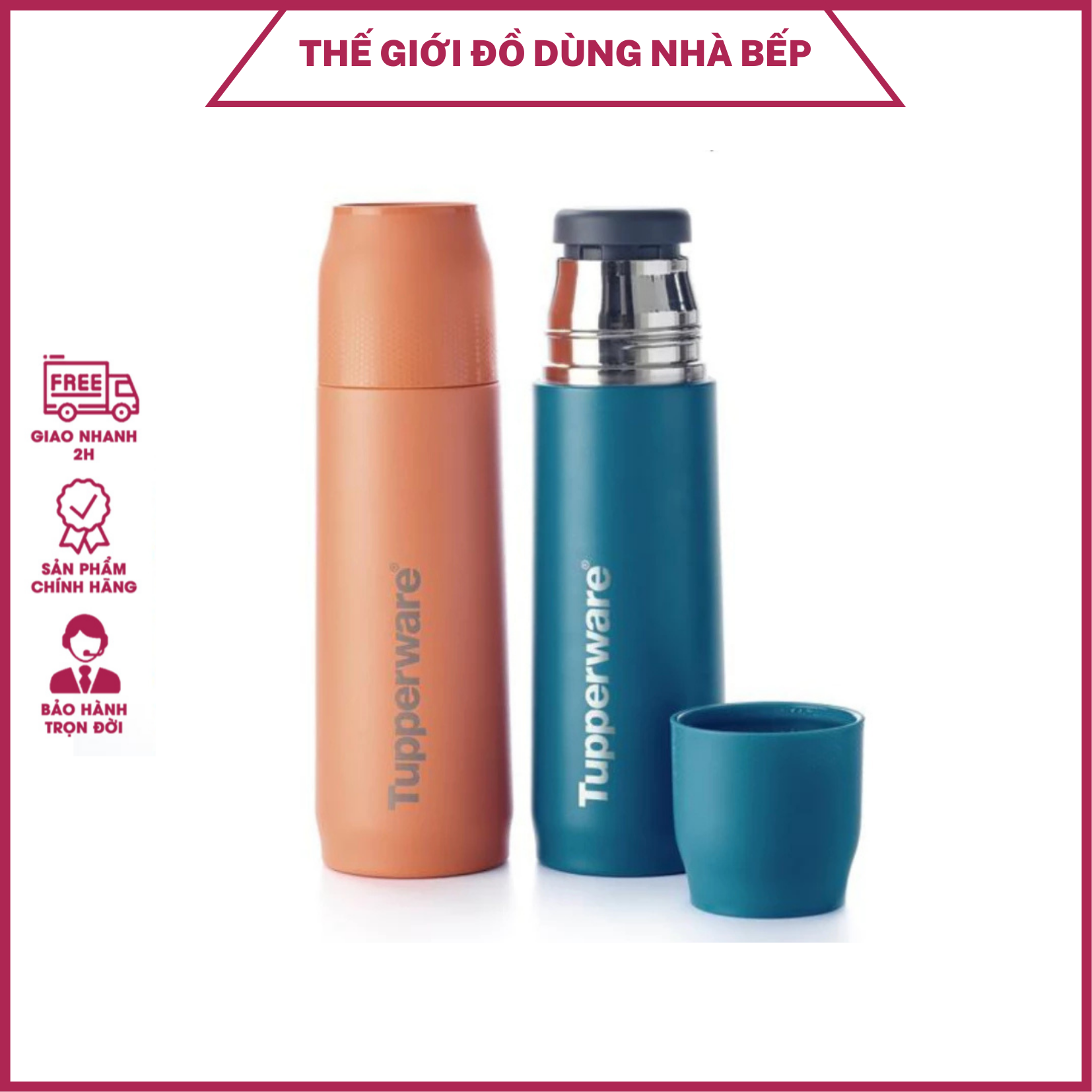 Bình giữ nhiệt Tupperware Buddy 520ml (Tặng kèm túi 90K)