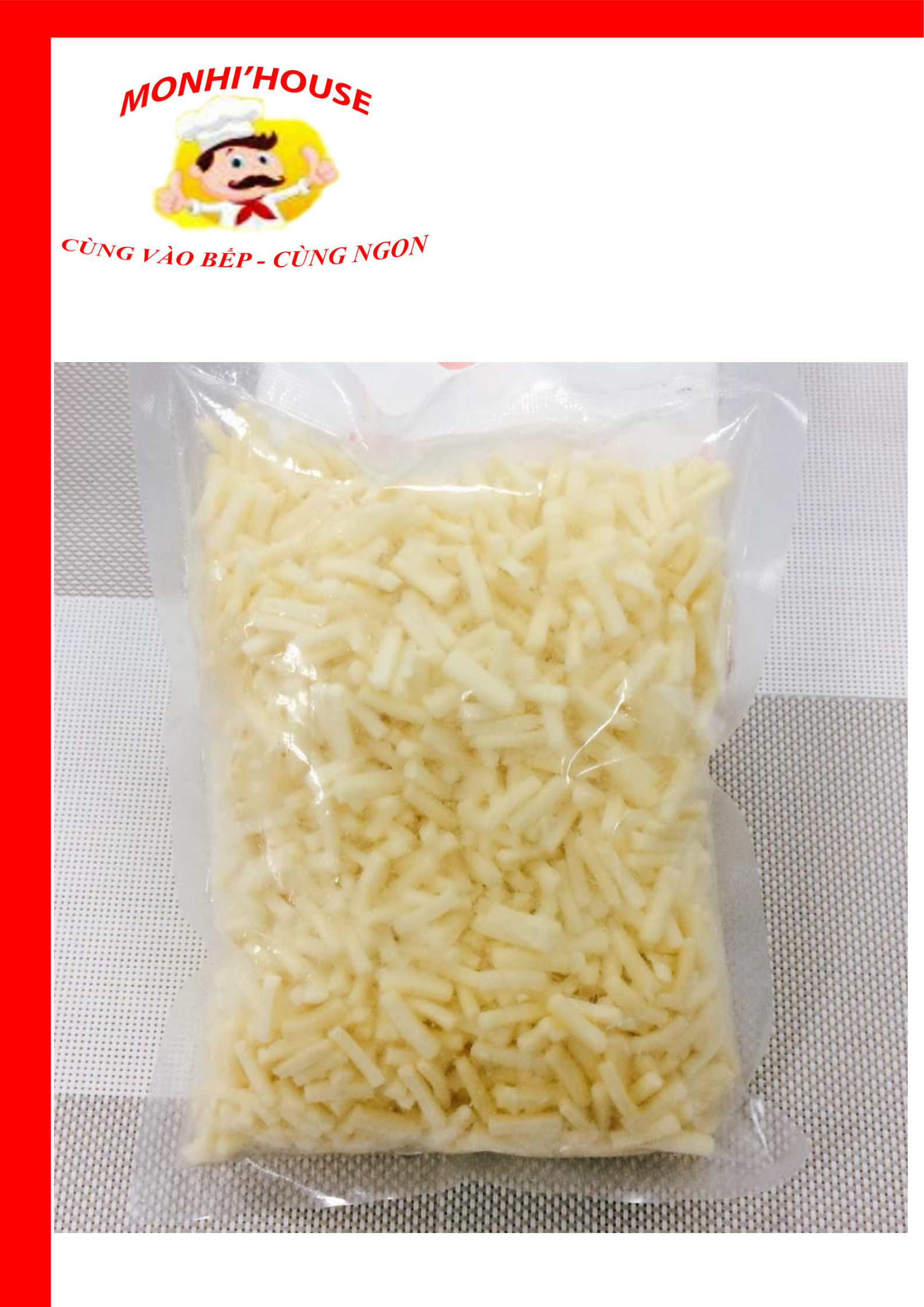 1KG PHÔ MAI MOZARRELA BÀO SỢI