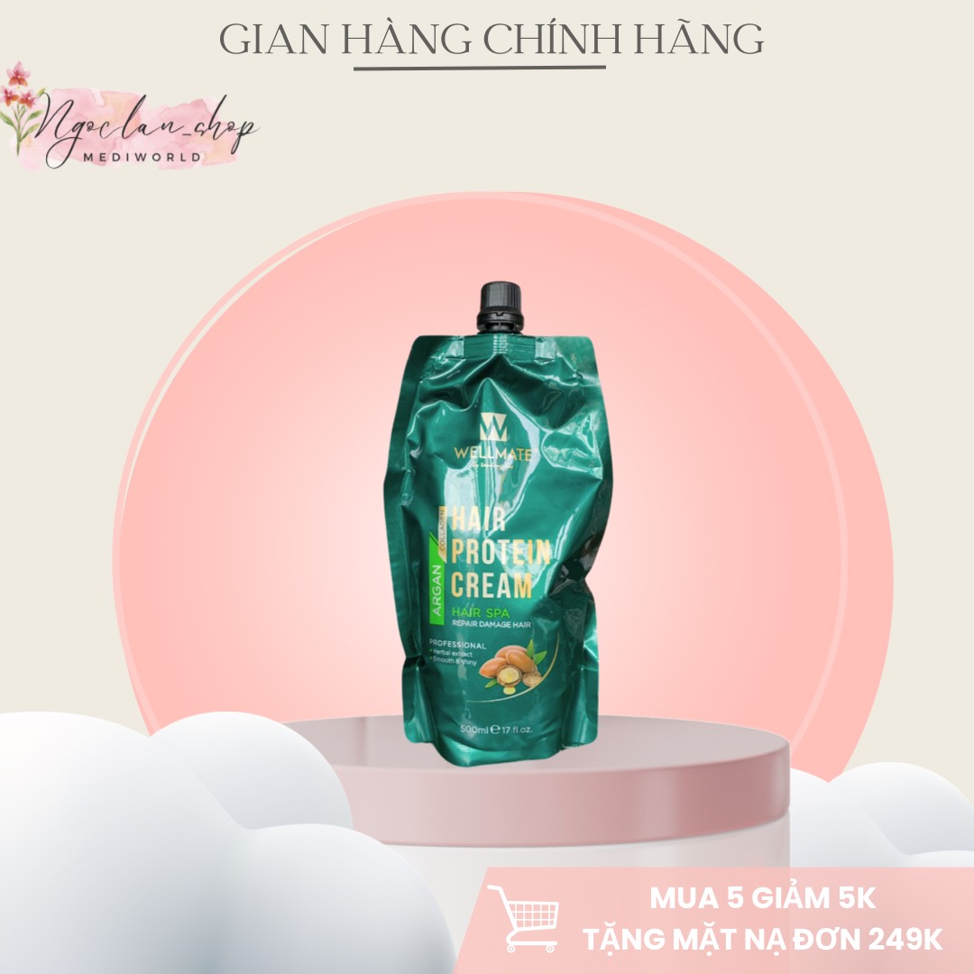 Hấp dầu Wellmate phục hồi tóc hư tổn nặng- Chính Hãng