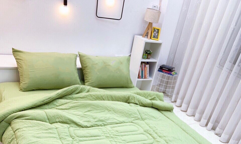 [HCM]Chăn Ga Gối Cotton Đũi