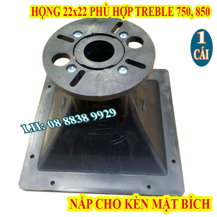 Họng loa treble kèn vuông 22x22 cực dày - phễu loa treble bắt vít - giá 1 chiếc