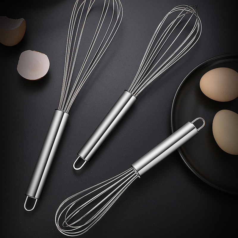 Cây đánh trứng cầm tay inox, Dụng cụ đánh trứng tự động, Dụng cụ đánh trứng bằng tay, Dụng cụ nhà bếp, Dụng cụ đánh sữa, Đồ dùng làm bánh-HAUSE