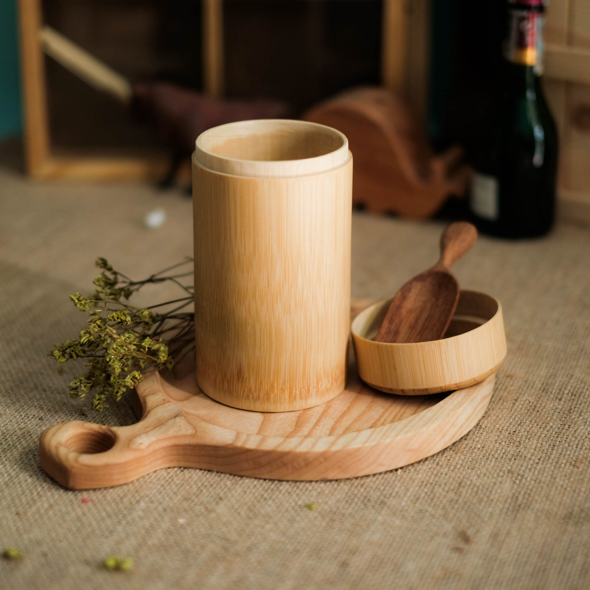 [HCM]Hộp tre đựng trà - Bình trà tre Handmade