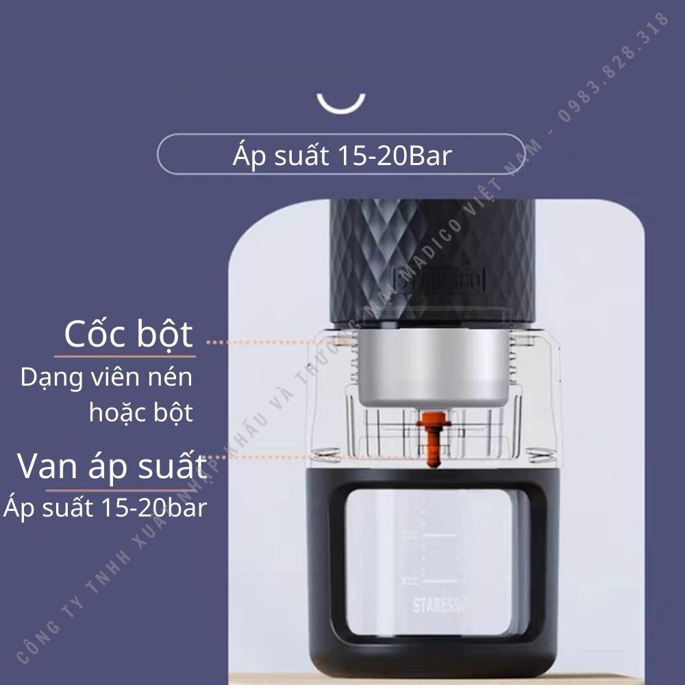 Máy pha cà phê cầm tay mini basic Staresso SP-200 (bản nâng cấp 2022) pha chế các loại espresso cà phê nâu đá capuchino latte - BH 12 tháng - Ulado
