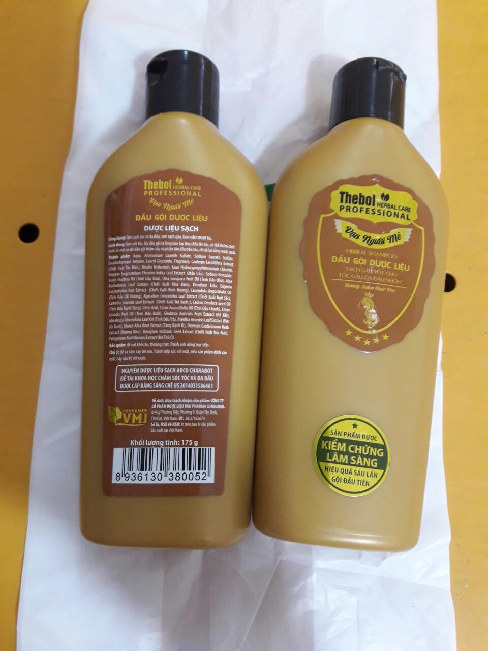 3 chai DẦU GỘI DƯỢC LIỆU THEBOL (màu vàng)