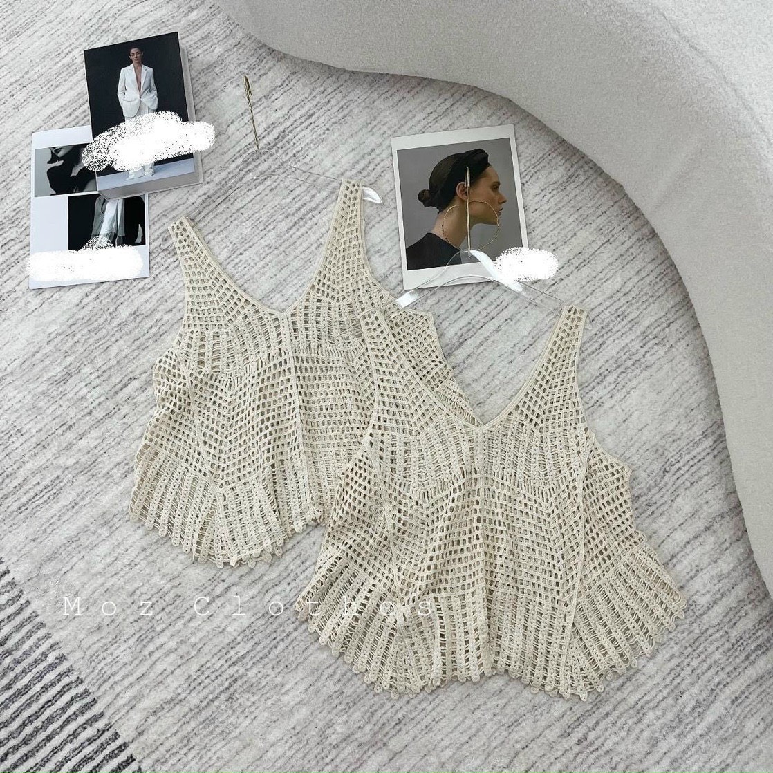 Áo Ren Lưới Sát Nách Cổ V Phong Cách Boho | Smide Clothing