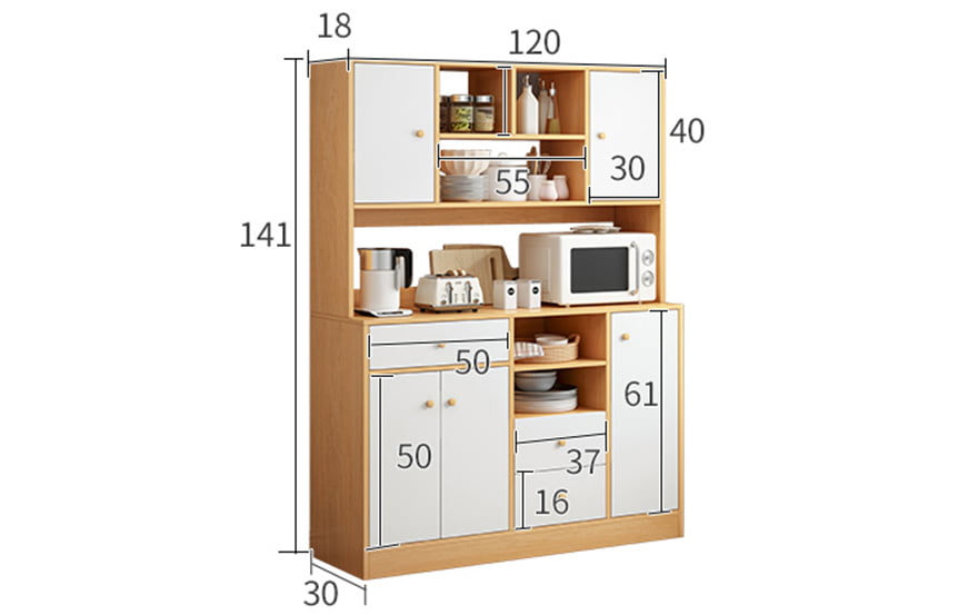 Tủ bếp bằng gỗ MDF chắc chắn kiểu dáng hiện đại,tủ đựng đồ tiện dụng