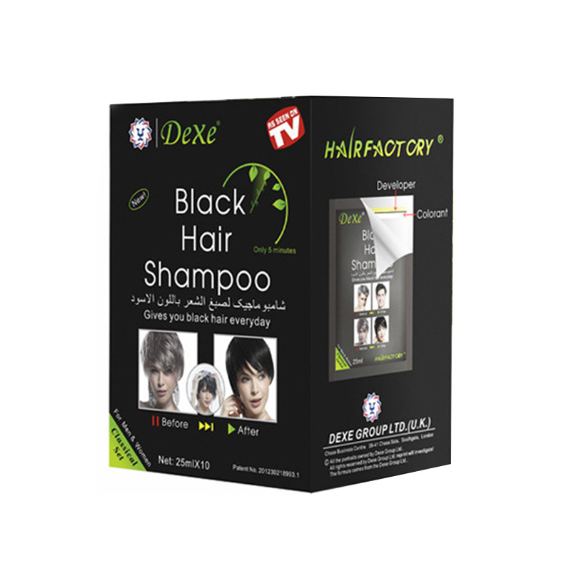 (NK Anh quốc ) Dầu gội đen tóc Dexe - 100% thảo dược Hộp 10 gói