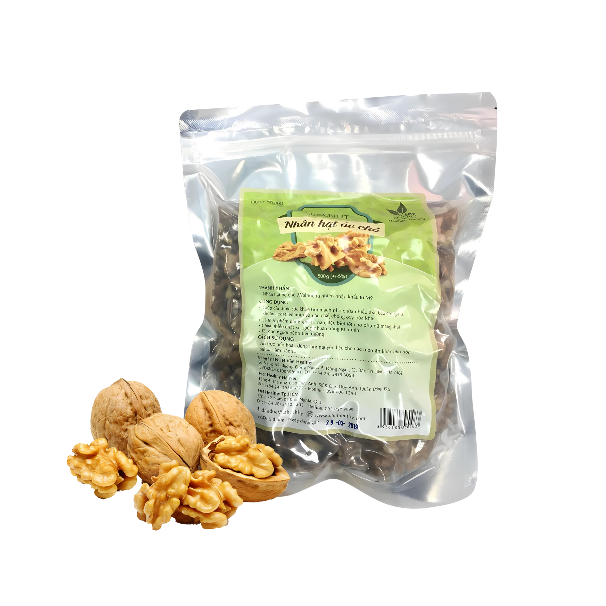 Nhân hạt óc chó Viet Healthy 500gr
