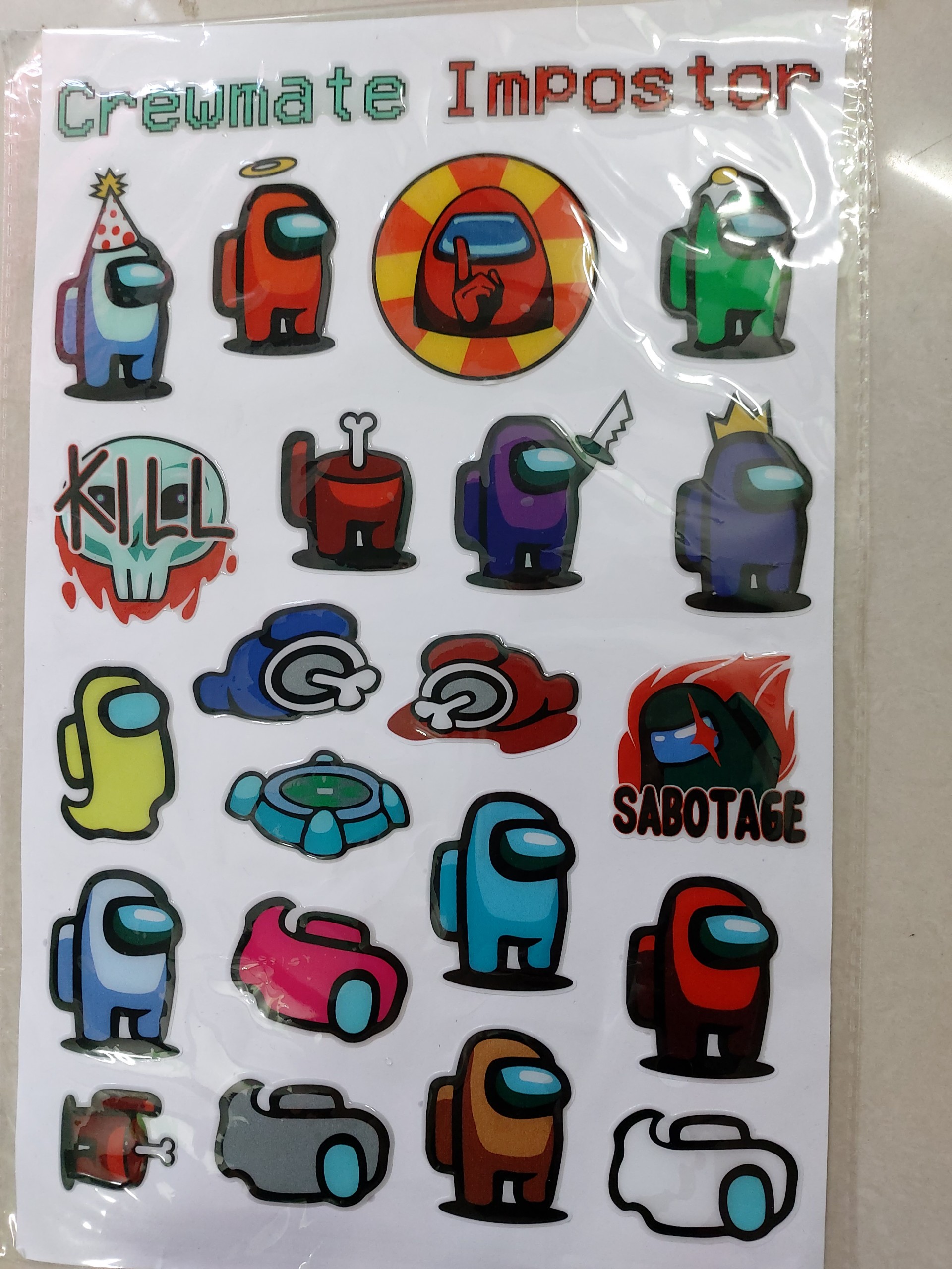 Tem sticker hoạt hình logo nổi vui nhộn