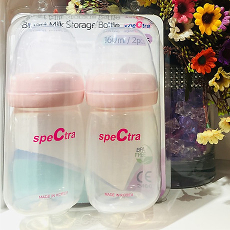 Bộ 2 Bình Trữ Sữa PP Cổ Rộng Spectra 160ml