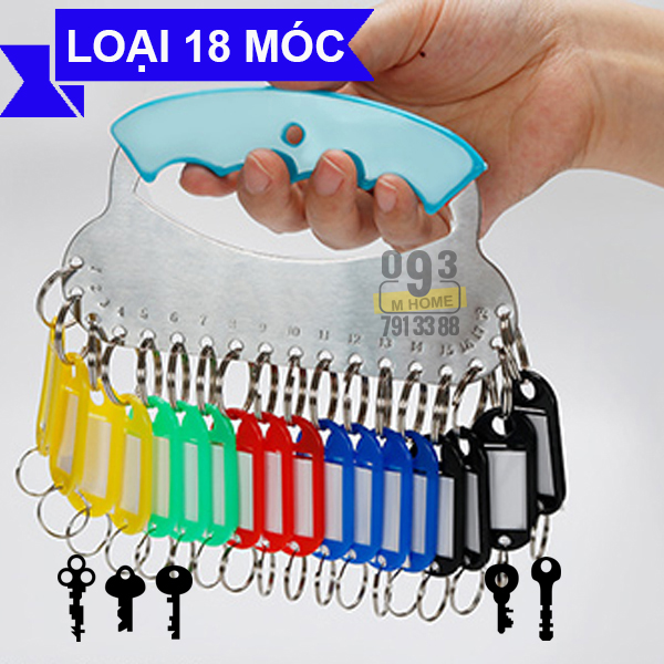 Thickened metal key plate key ring storage can be marked key board classification management key ring buckle key string