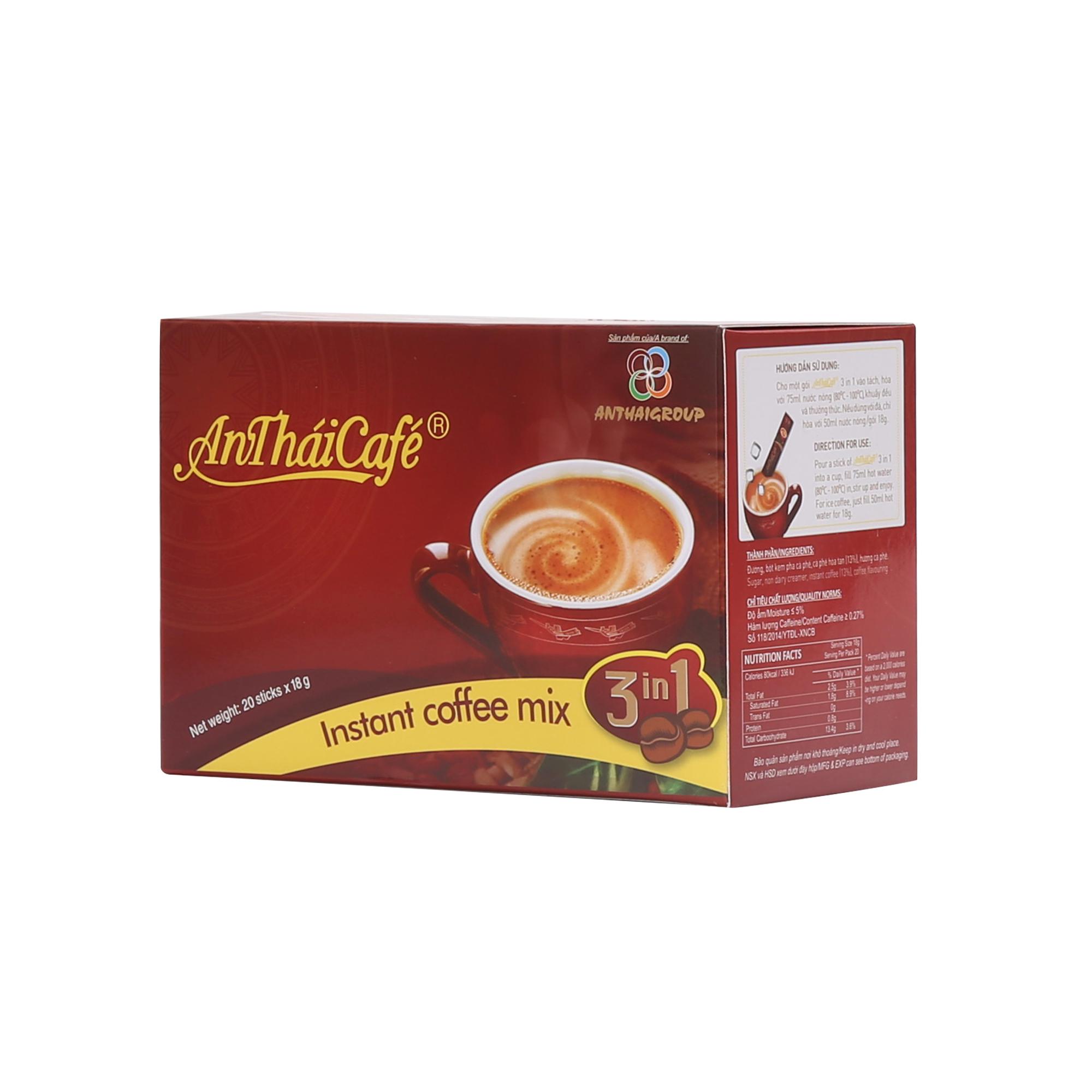 Cà Phê Sữa 3 trong 1 An Thái (Hộp 20 gói x 18gr) - AnTháiCafé