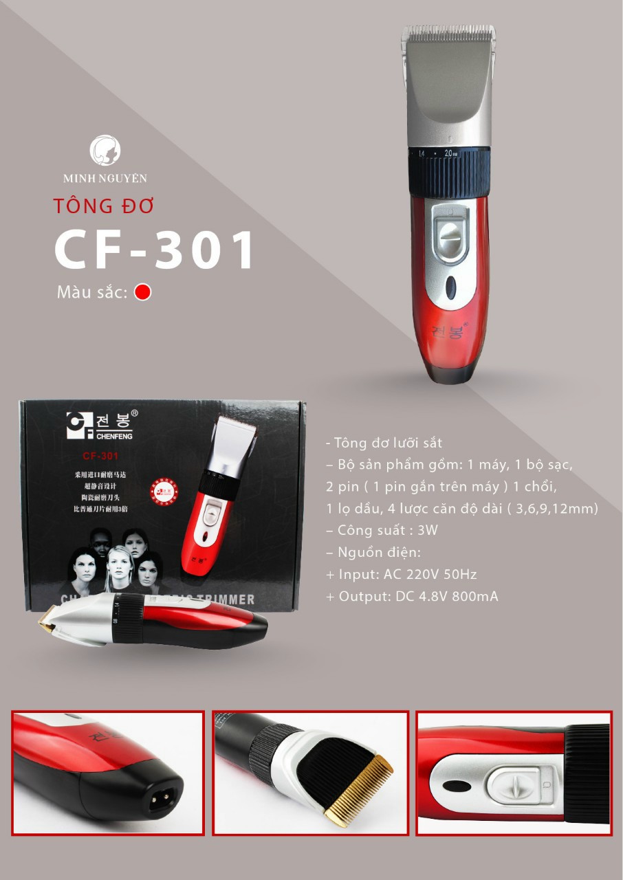 [HCM]TÔNG ĐƠ CẮT TÓC ZOLIC CF-301