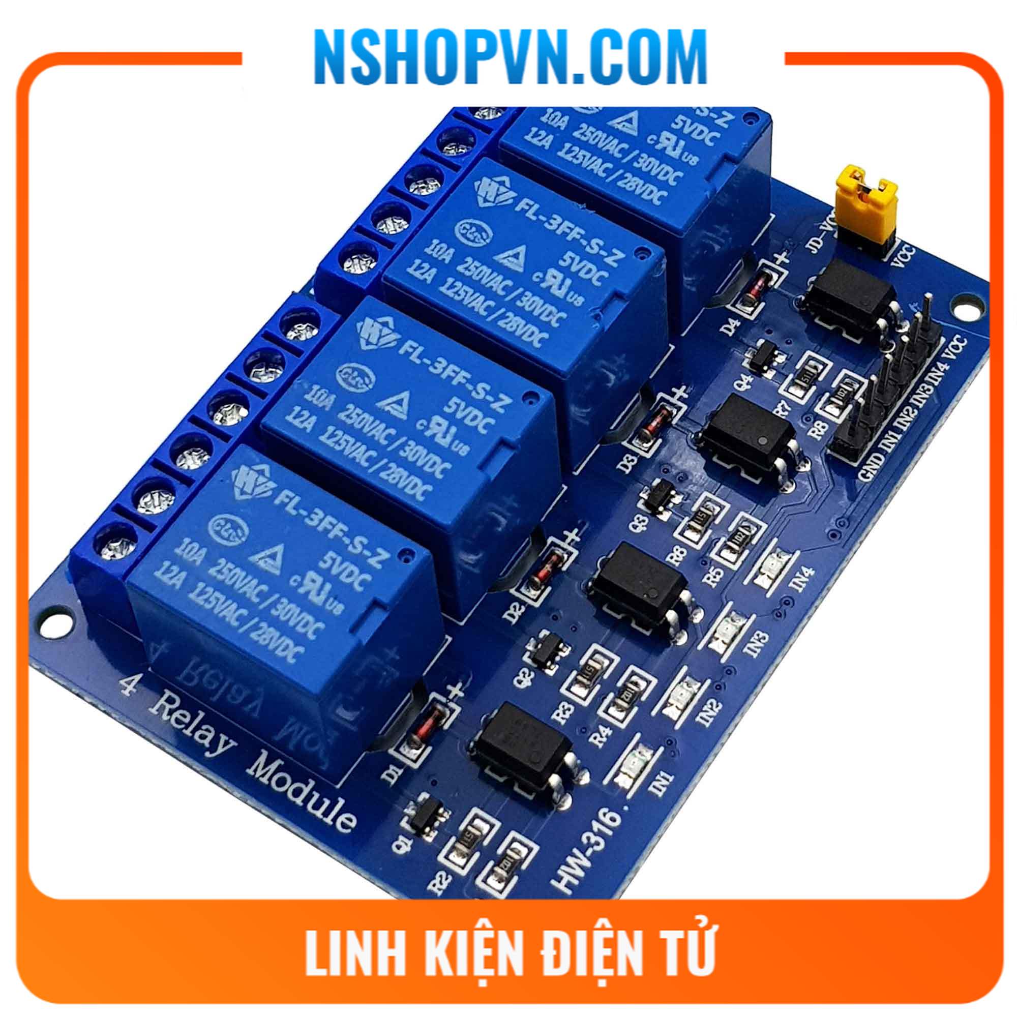 Module 4 Relay Với Opto Cách Ly (5VDC)