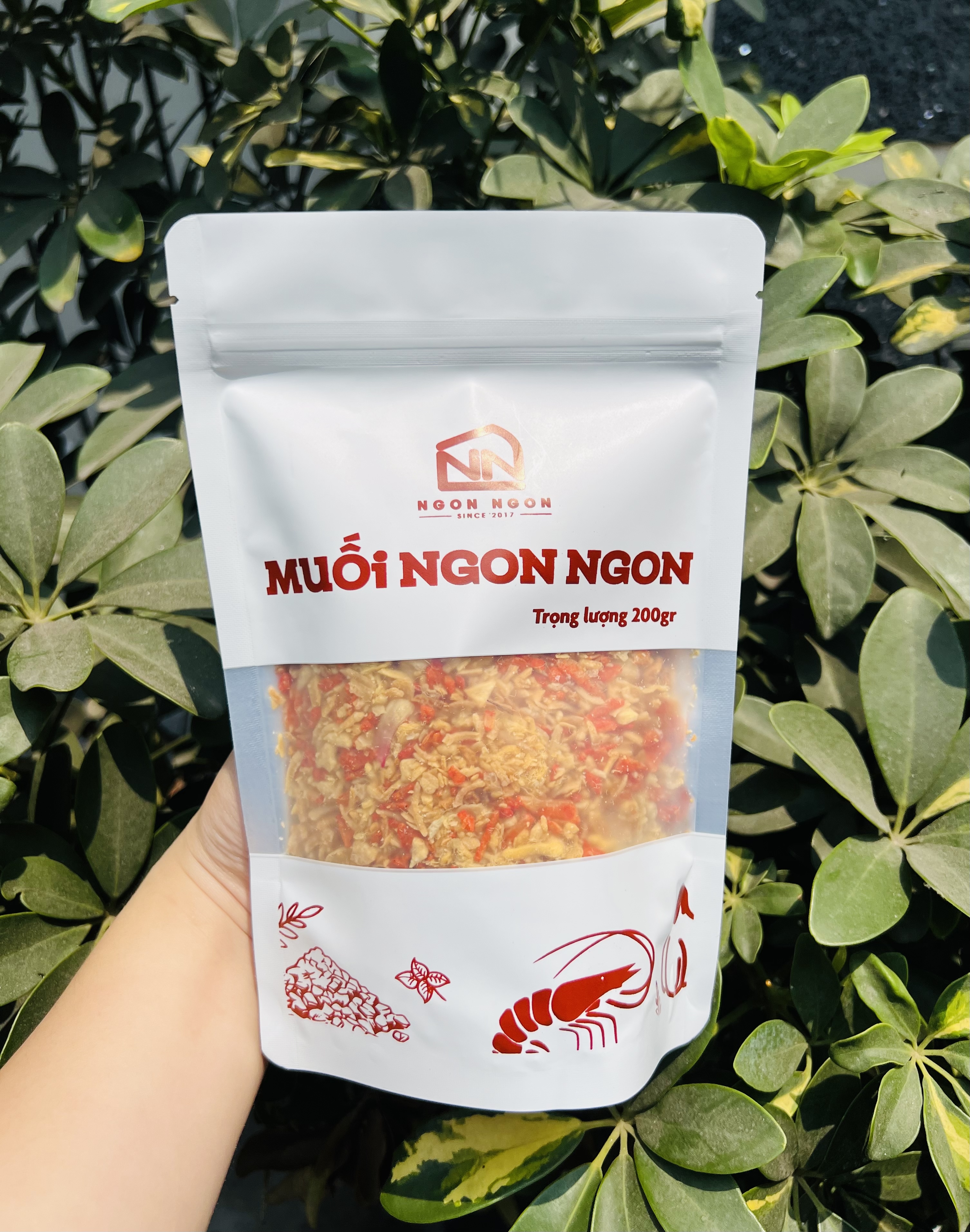 Muối Tép Ruốc Hành Phi Chà Bông Siêu Topping 200gram