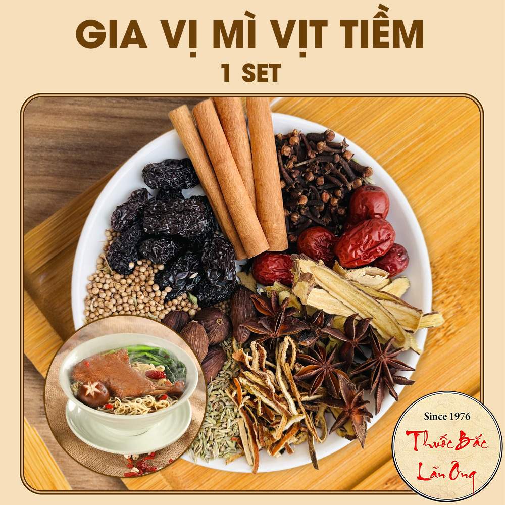 Gia vị mì vịt tiềm Hồng Kông, gói gia vị tiềm đủ vị, thơm ngon, tiện lợi, tặng kèm túi lọc
