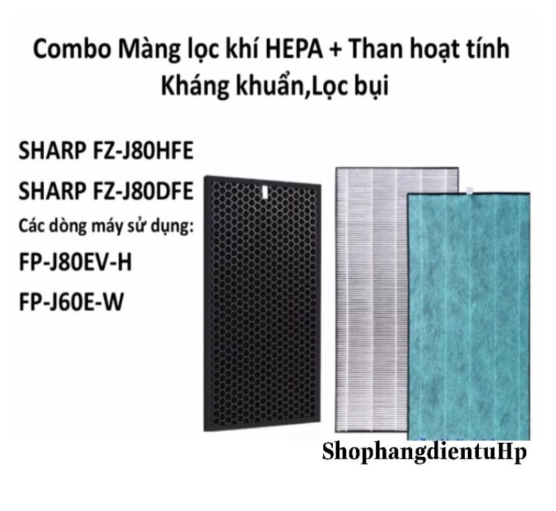 Combo màng lọc Sharp FP-J60E-W và FP-J80EV-H