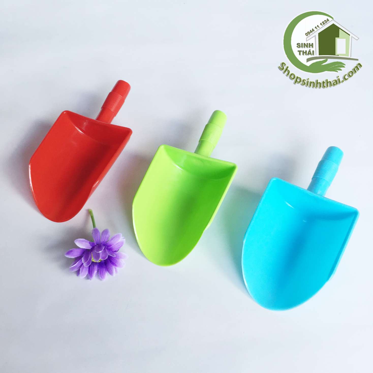 Đồ xúc đá, xúc gạo, xẻng mini xúc đồ ăn, xúc đá, xúc đất trồng cây - có cán cầm - màu ngẫu nhiên