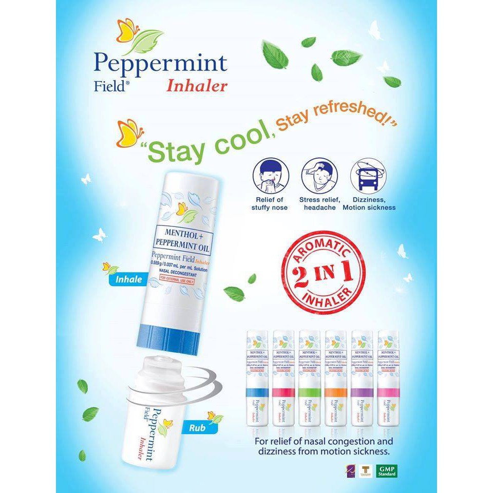 Ống Hít Thông Mũi PEPPERMINT FIELD Inhaler thái lan
