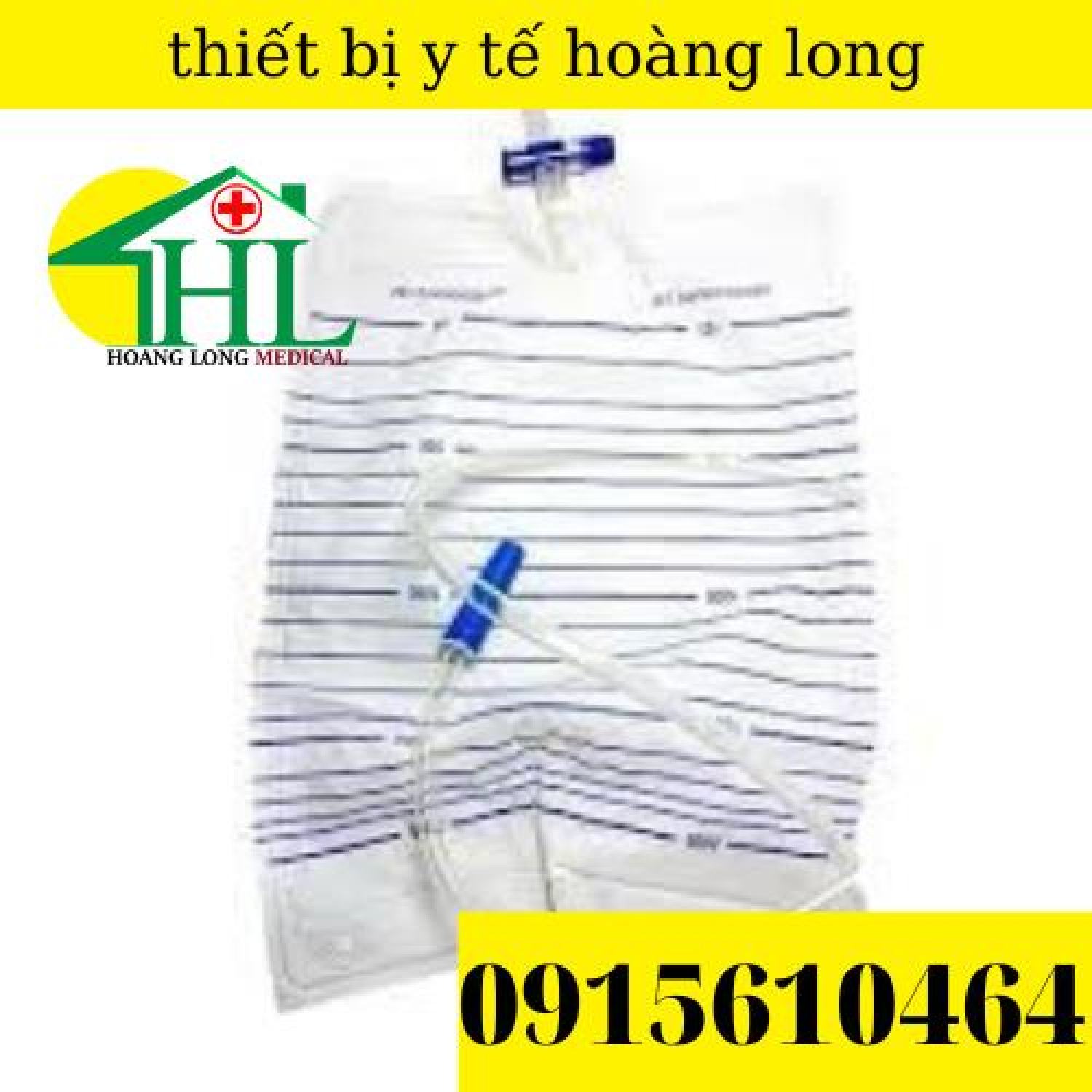 [Bán lẻ] Túi đựng nước tiểu van ngang y tế