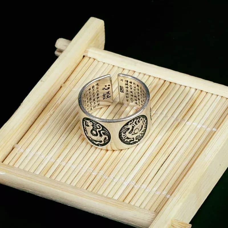 NHẪN NAM BẠC 925 TỨ LINH CHẦU MỆNH