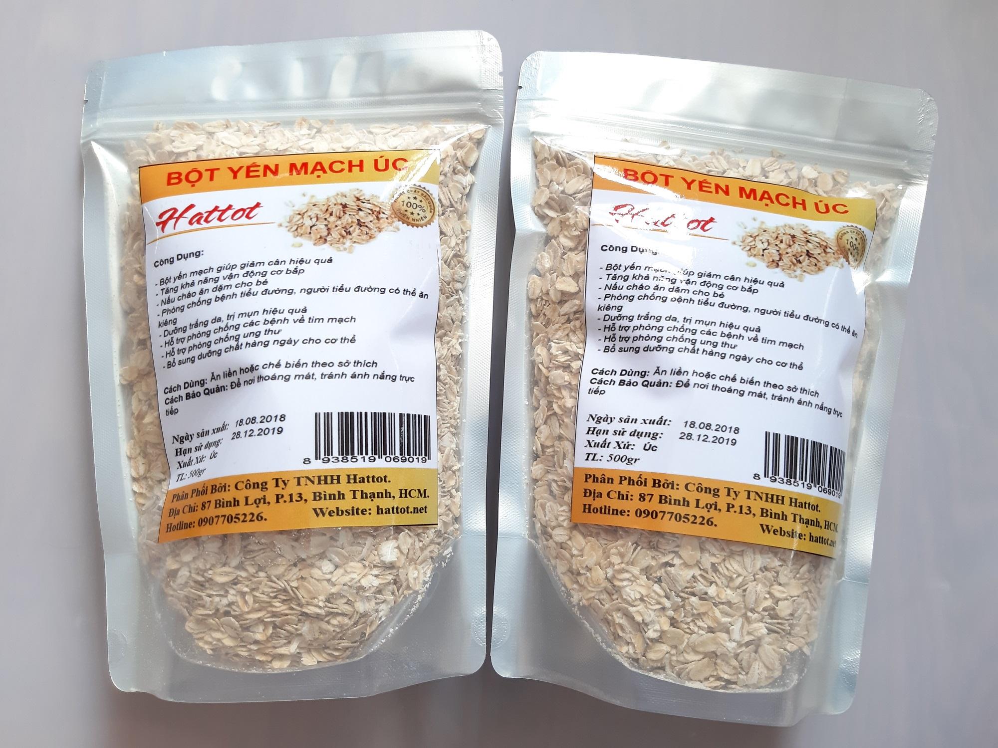 [HCM]Bột Yến Mạch Úc Nguyên Chất Cán Dẹt 500gr