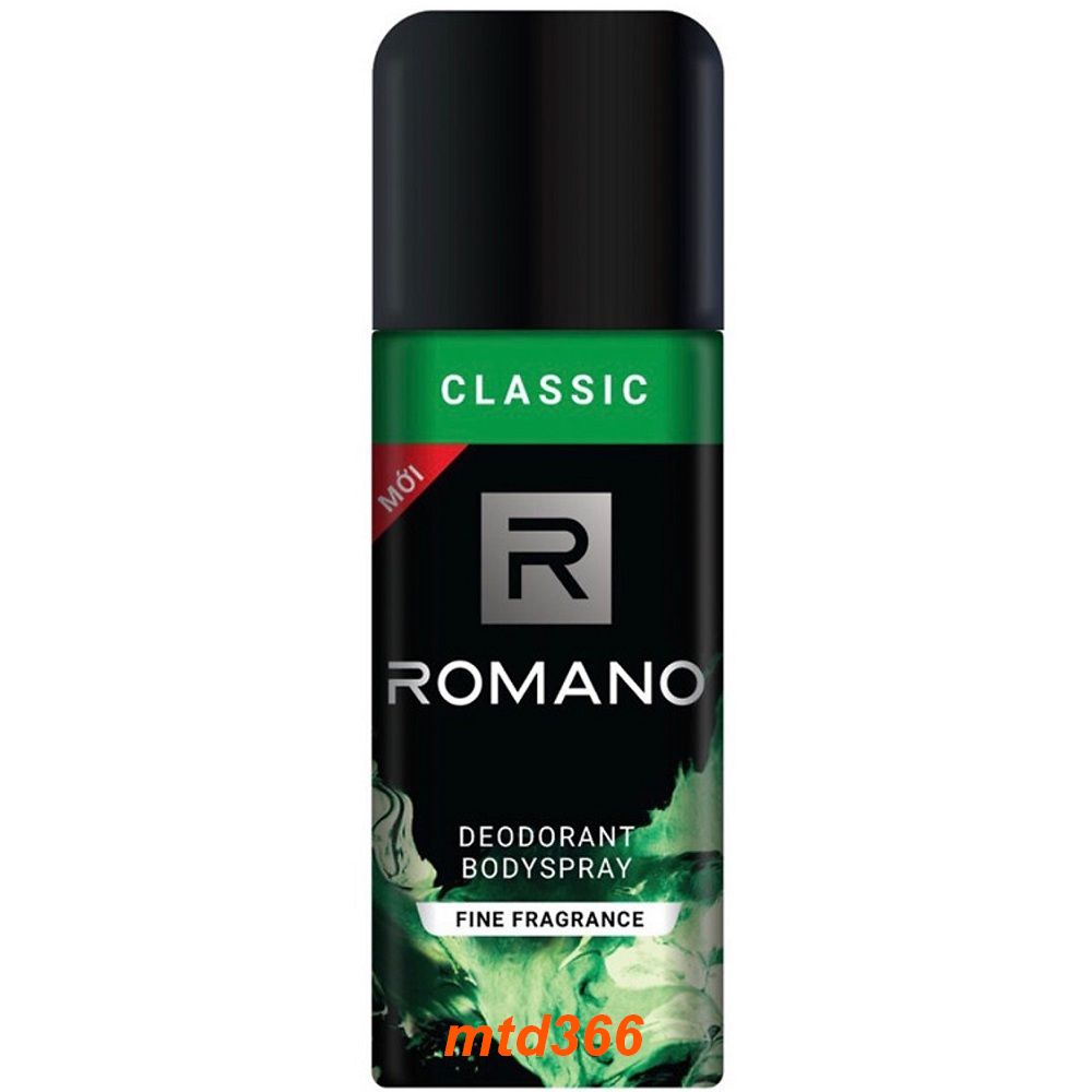 Xịt khử mùi nam 150ml romano classic
