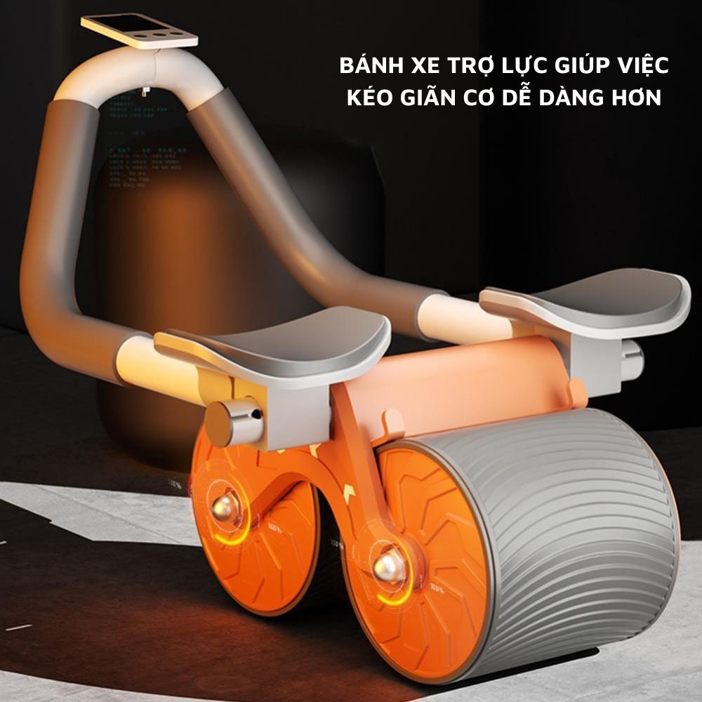 Con lăn tập bụng tại nhà - Dụng cụ tập cơ bụng hỗ trợ tập plank bằng con lăn siêu tiện dụng ( Bảo hành 12 tháng ) - Chính hãng