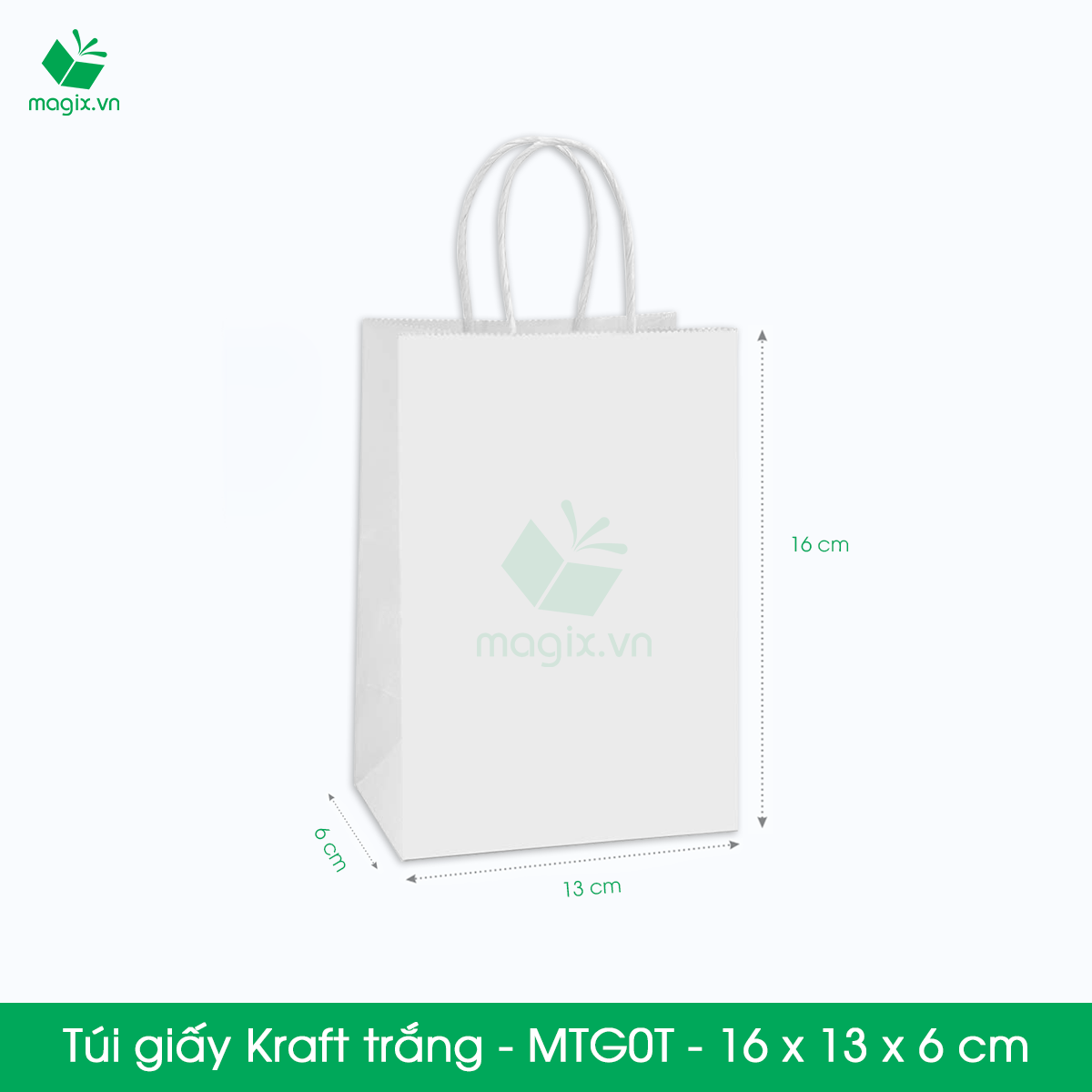 MTG0 MTG0T - 16x13x6cm - Combo 25 túi giấy Kraft Nhật cao cấp