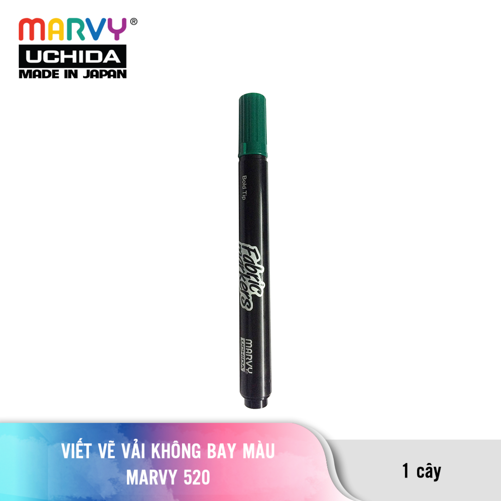 Bút Vẽ Vải Không Phai Màu Marvy 520