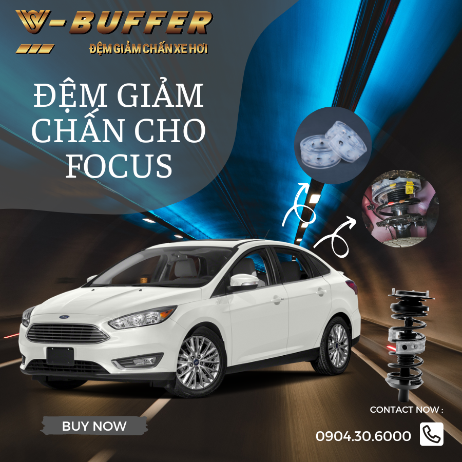 [ Ford Focus] Đệm cao su giảm chấn- Bộ 4 chiếc