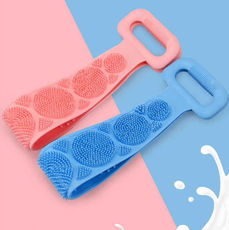 Miếng cọ lưng tắm massa 2 mặt silicon cho bé
