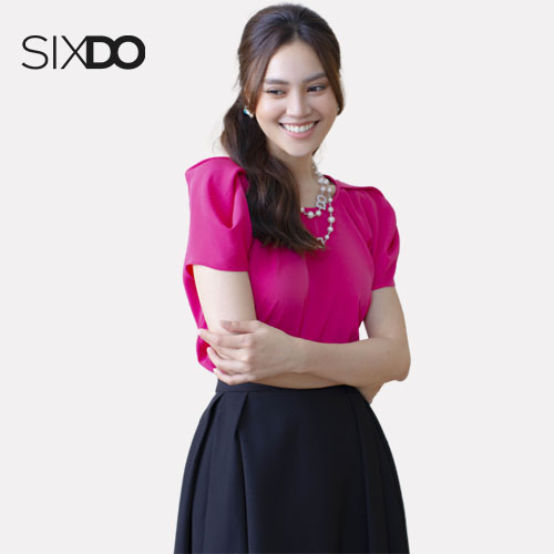 Chân váy đen xếp ly hai bên sườn SIXDO (Black Mini Skirt)