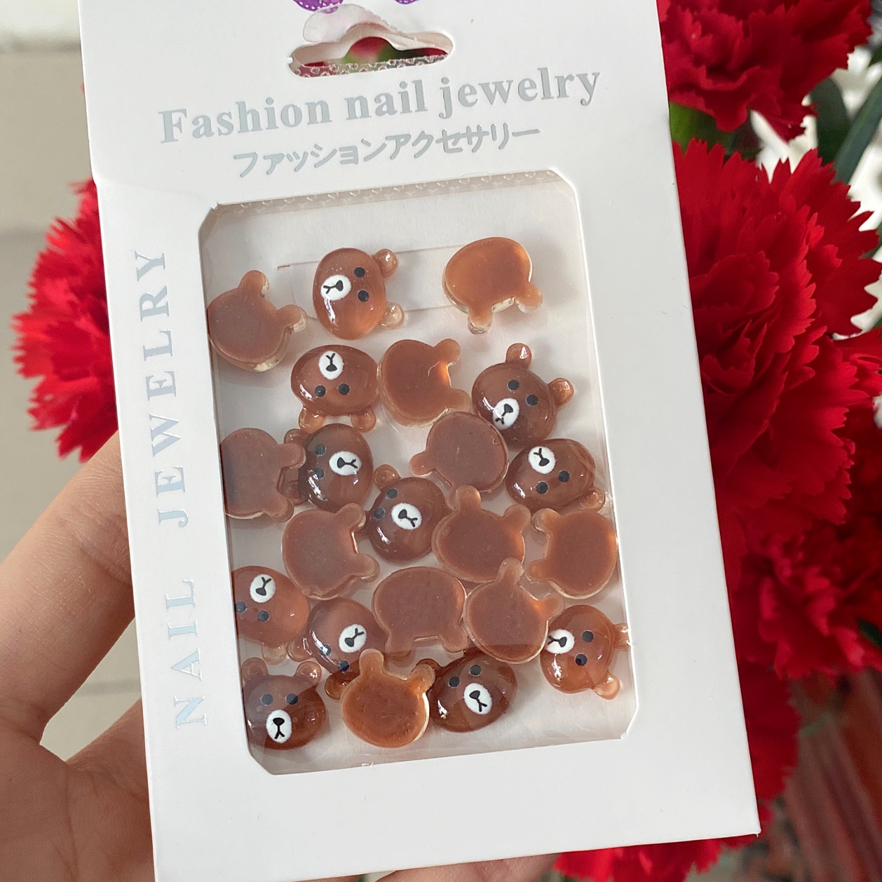 Charm Đầu Gấu Nâu Đính Móng Tay - Nail937