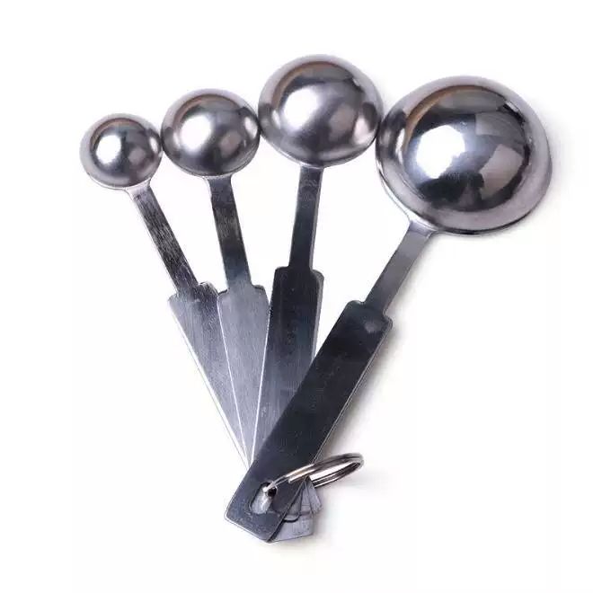 Bộ thìa đong inox 5 chiếc (Đơn vị tsp, ml)