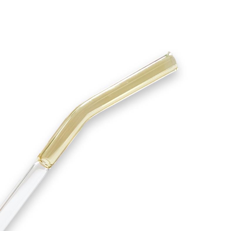 Ống hút thuỷ tinh 2 màu 20cm