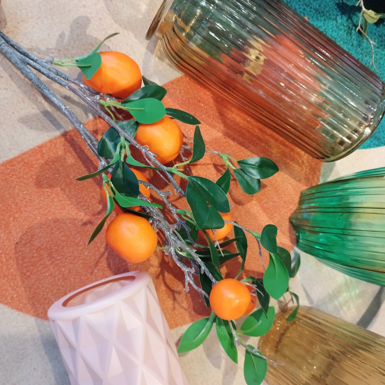 Branches fruit pomegranate fruit big, small fruit, stems mandarin imported decorative New Year, homes, bars Amnesty imports type 1