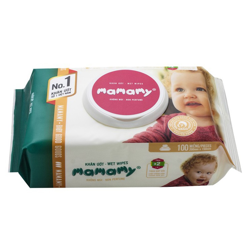 Combo 10 gói Khăn ướt Mamamy  120 (tờ không mùi)...
