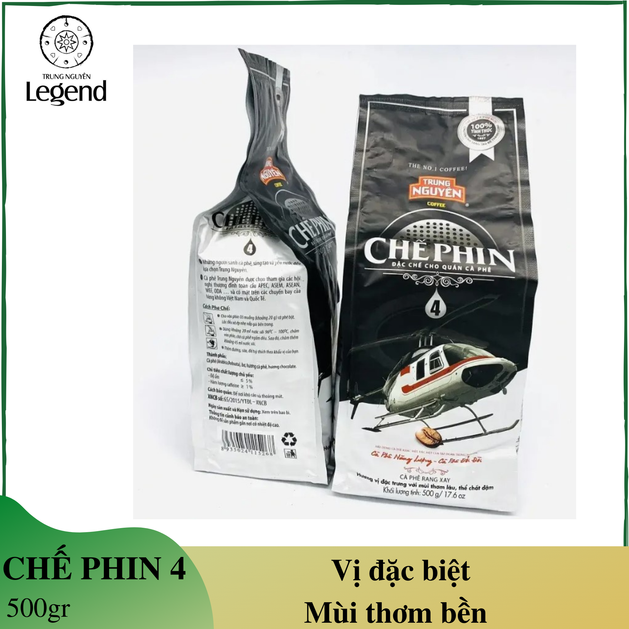 Cà phê chế phin 4 Trung Nguyên - gói 500gr