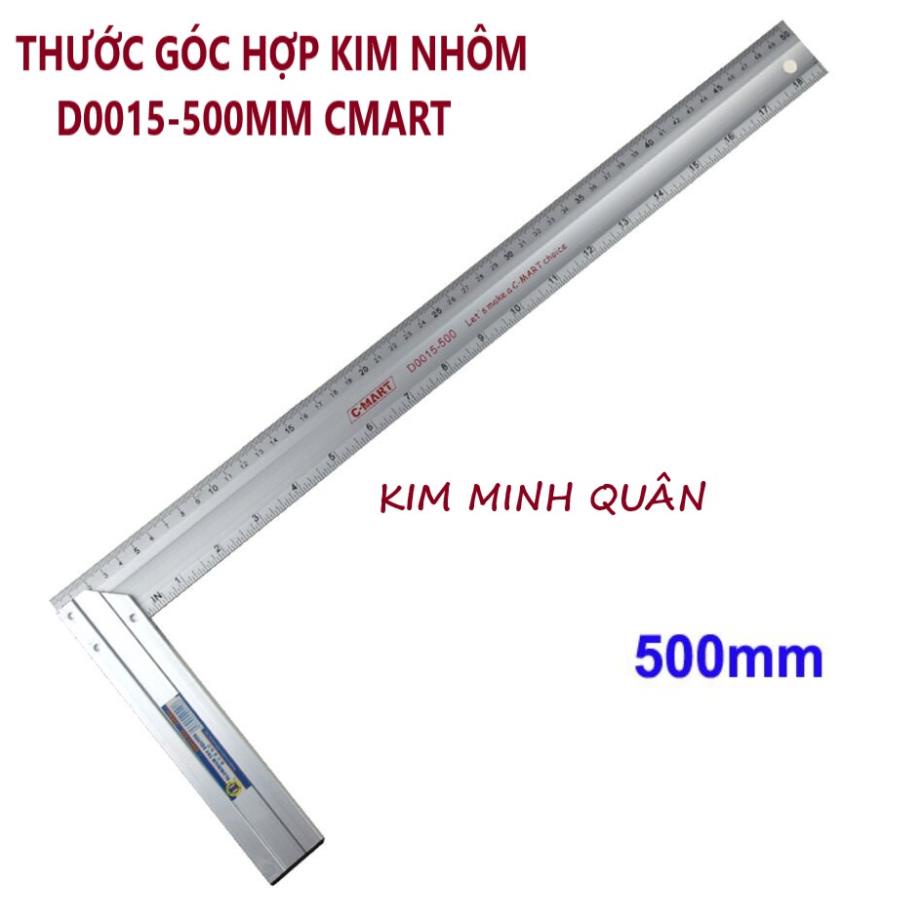 Thước góc hợp kim nhôm d0015- 250mm,300mm,500mm cmart