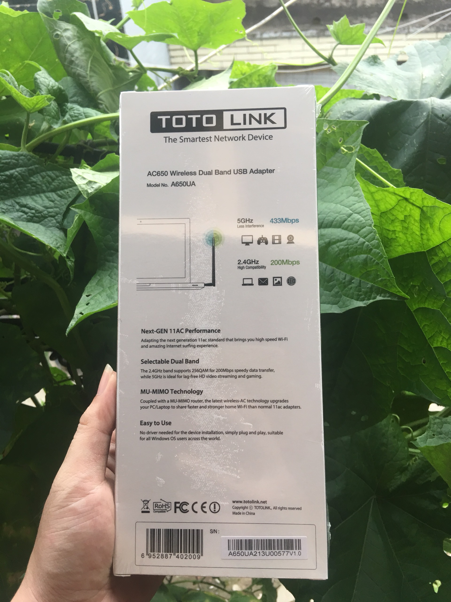 USB Wifi AC650 Mbps Totolink A650UA