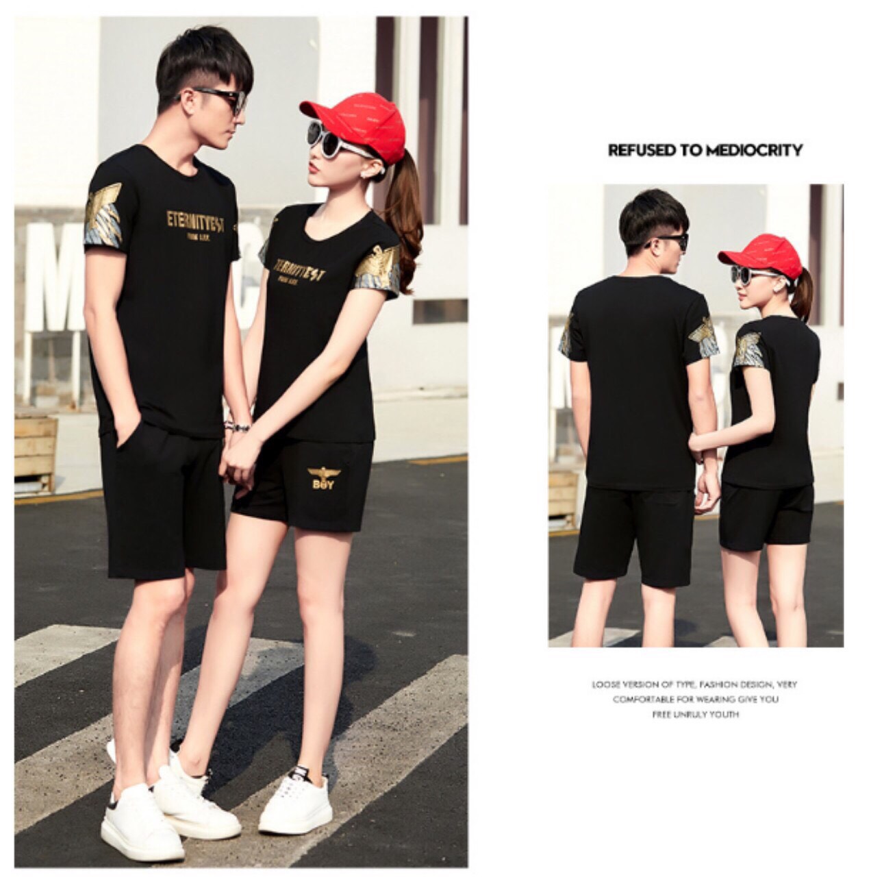 SET THUN CẶP NAM NỮ FORM ÔM BODY TÔN DÁNG SIÊU ĐẸP