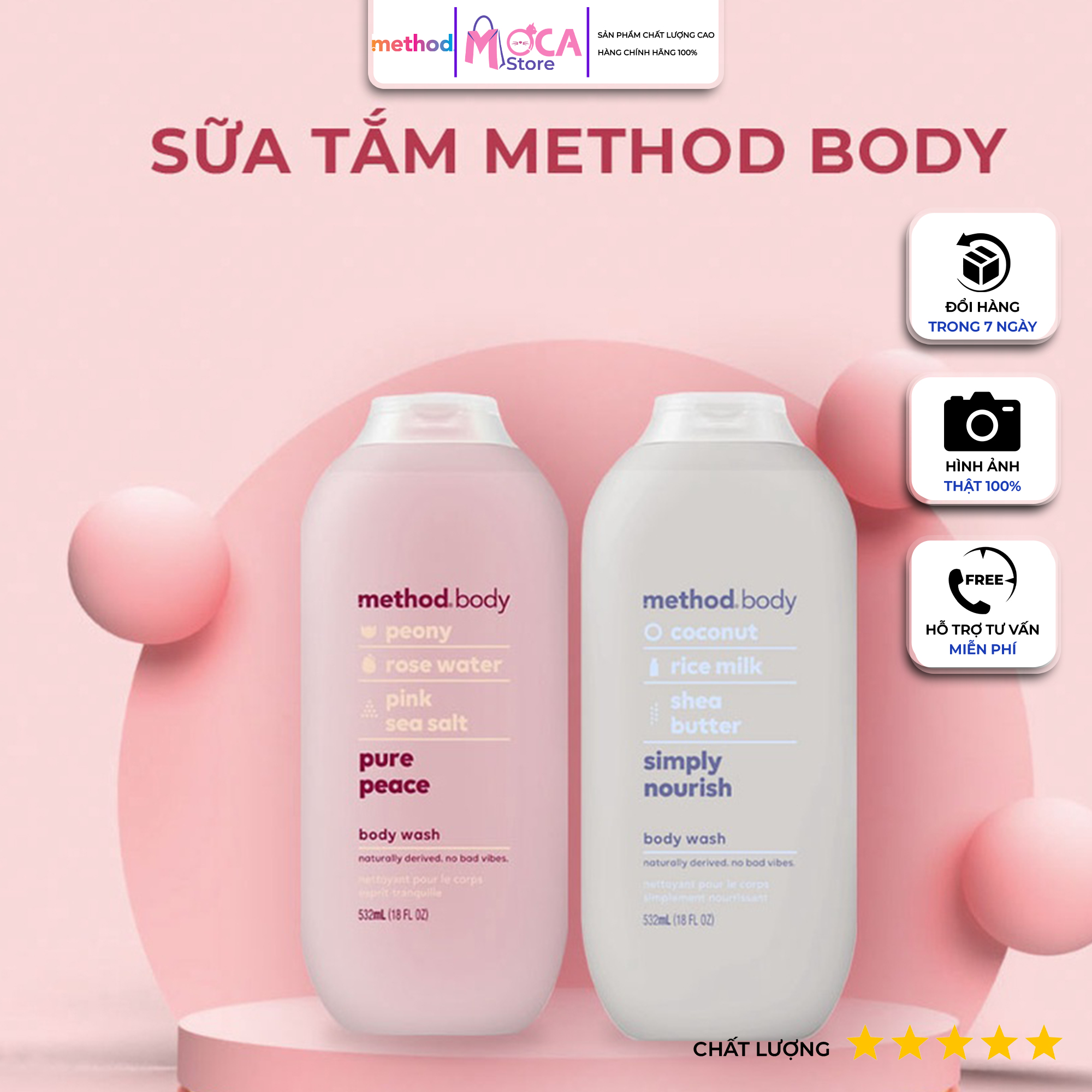 Sữa Tắm Organic Method Body Chai 532ml