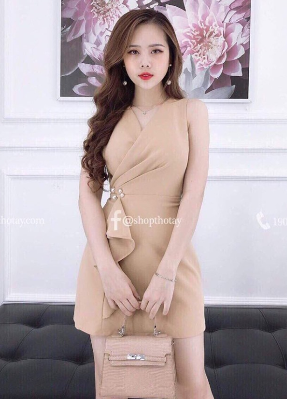 ĐẦM XẾP LY EO ĐÍNH CƯỜM SIÊU DỄ THƯƠNG Yoomi [ Fashion New ]